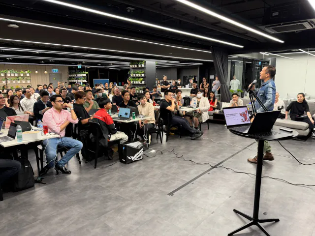 A speaker addresses a packed room at OpenClaw Builders Bangkok