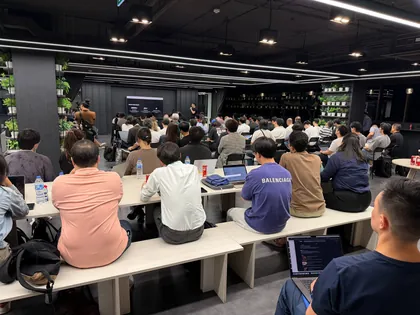 Rows of attendees facing the stage at OpenClaw Builders Bangkok